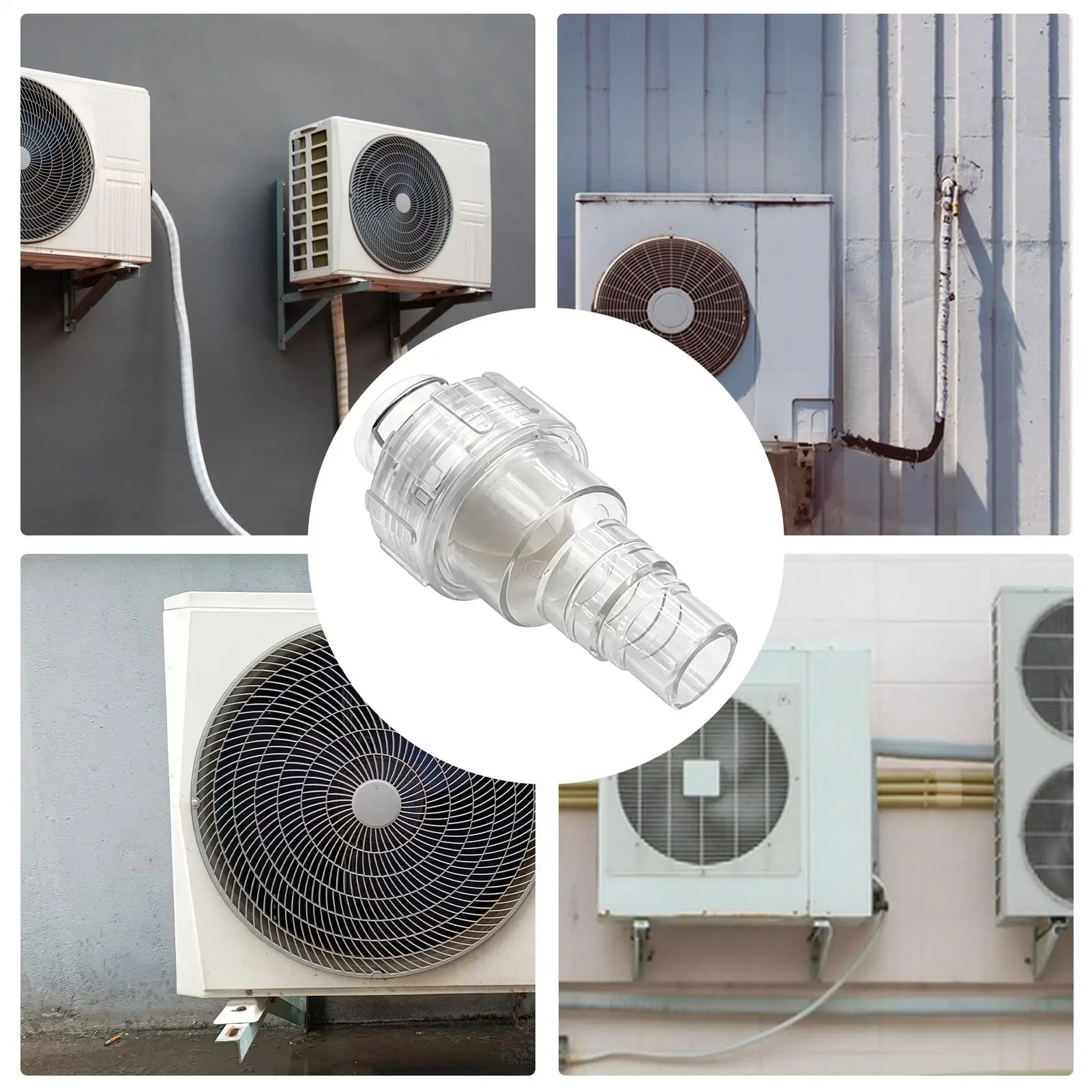 1Pcs Clear Condensate Check Valve Central Air Conditioning Drain Pipe Check Valve With Reflux Air Conditioner Three-proof Valve