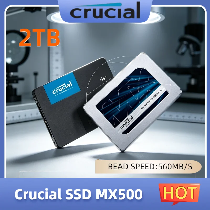 

Crucial MX500 SSD 500GB 1TB 2TB 3D NAND SATA 2.5 inch High Speed Internal Solid State Drive for Hard Disk Laptop Max