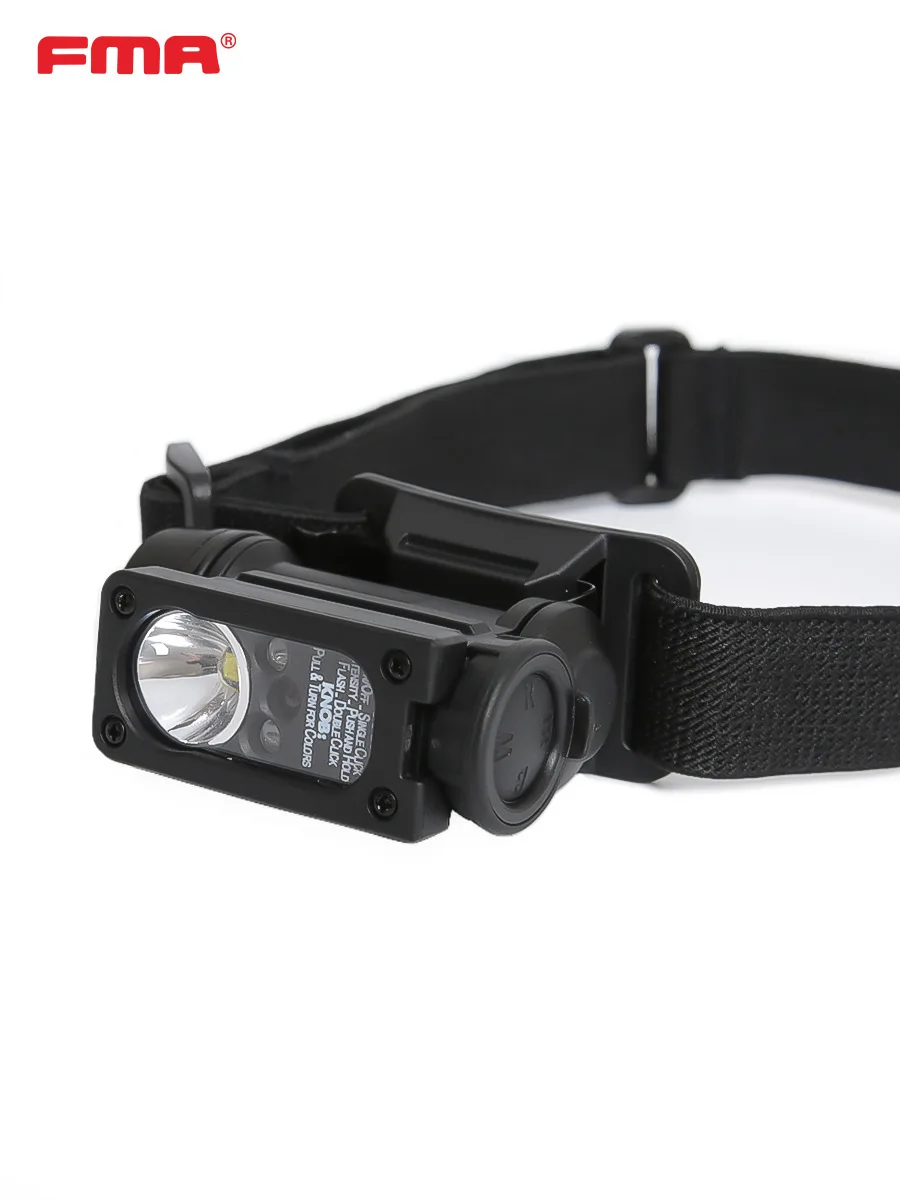 FMA Nylon Tactical Compact II IR LED Light Head Lamp Survival Light / Helmet Rail Shroud Mount BK/DE