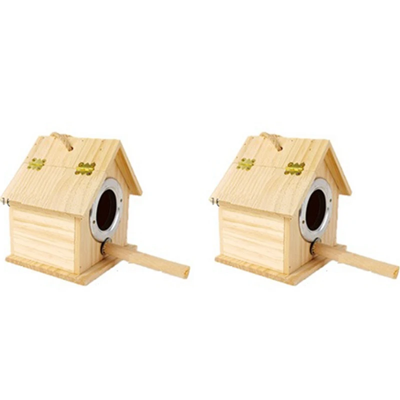 Parrot Bird House ป้องกันสิ่งแวดล้อม Bird Nest ฟักไข่ Living Warm Nest สวย Handmade แขวน Bird House