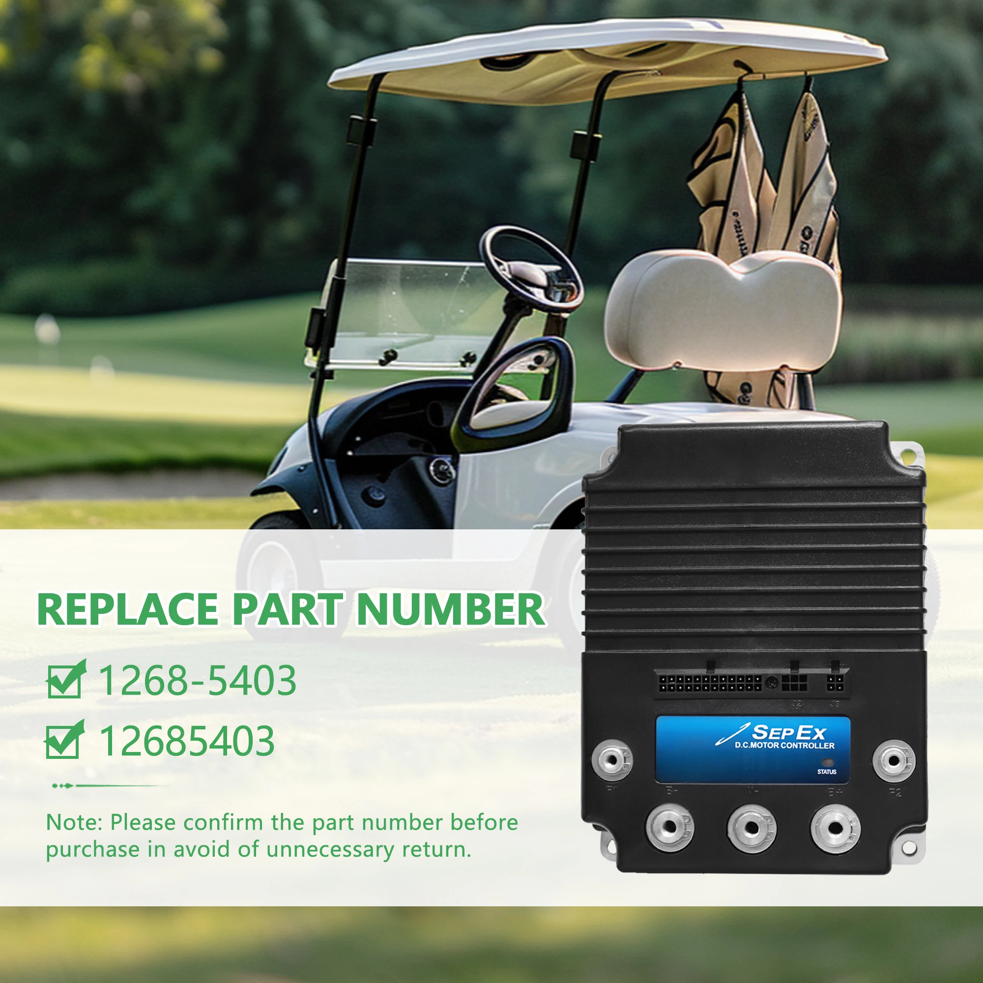 

Speed Controller 36-48V 400A 1268-5403 Compatible with Curtis Electric Forklift EZ-GO Golf Carts IP67 DC SepEx Motor Controllers
