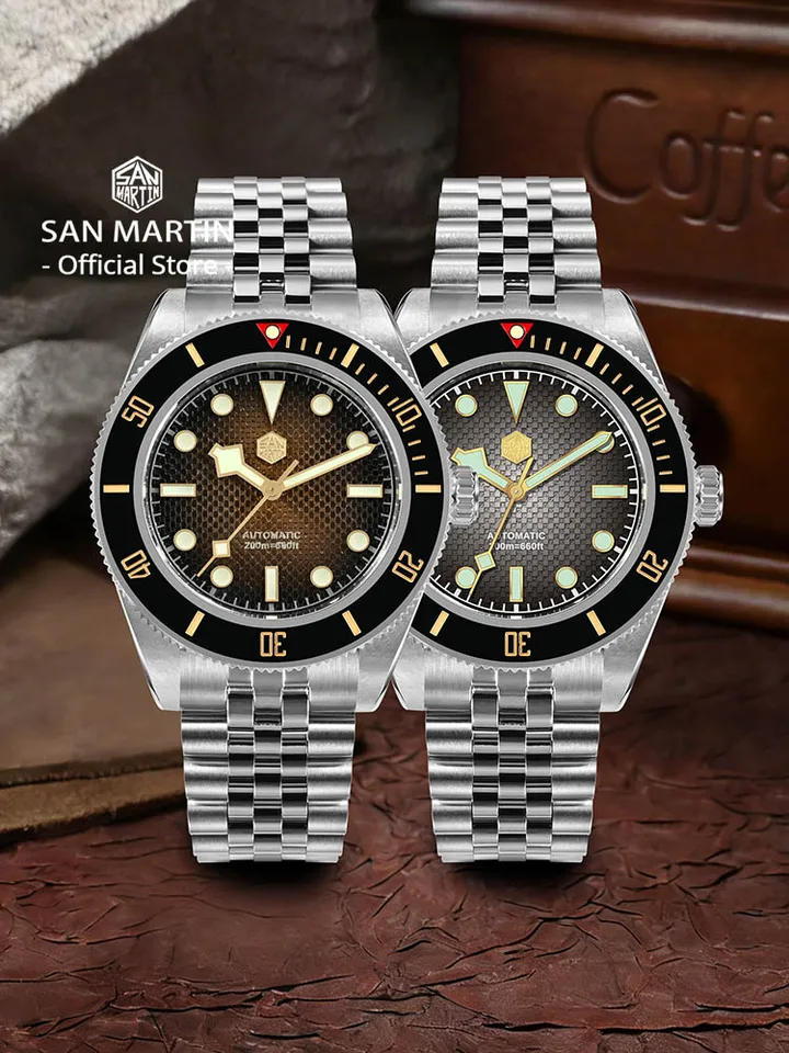 時計 San Martin automatic watch San Martin 40mm Diver Watch 200m Waterproof Automatic