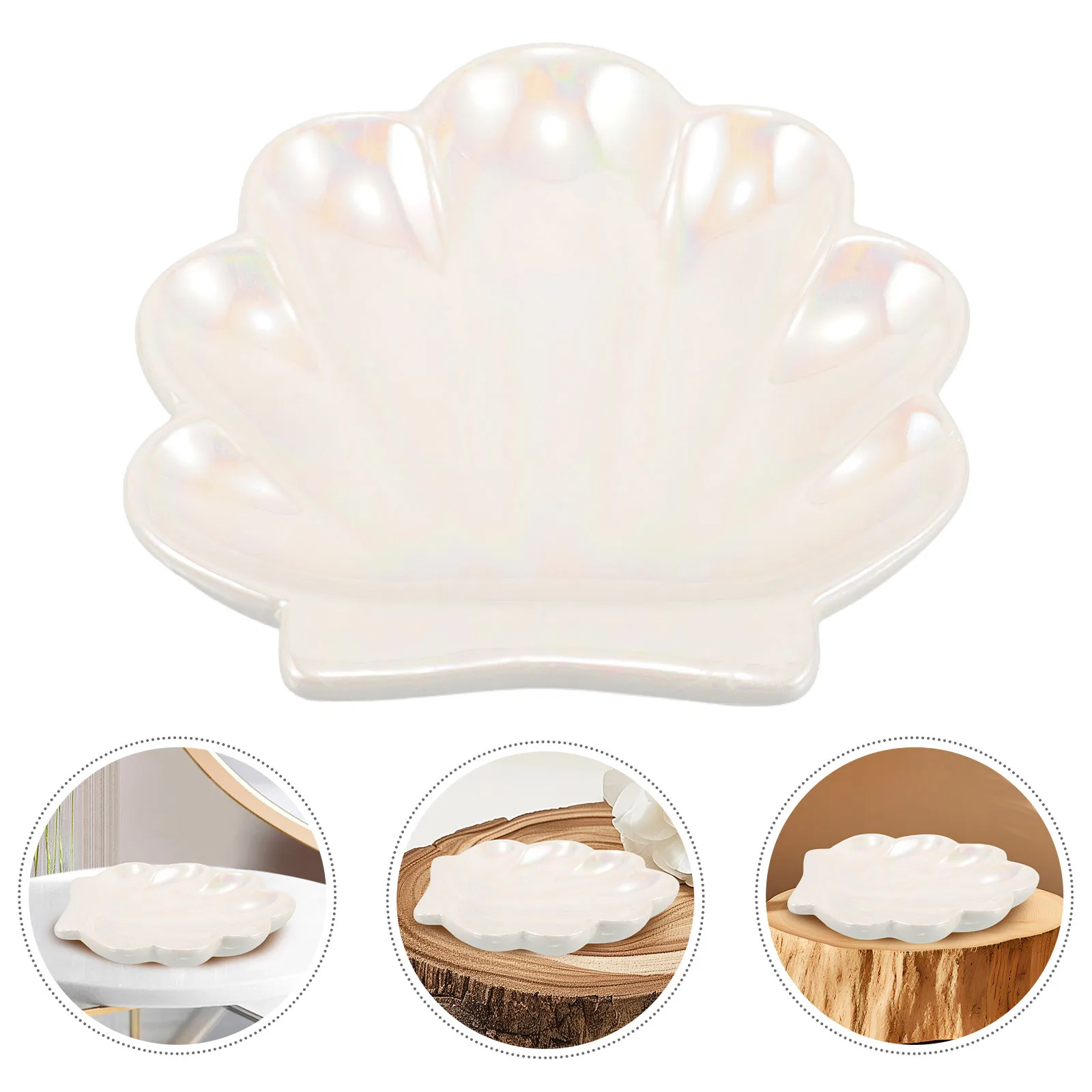 

Белая керамическая ракушка, ювелирное блюдо, минималистичный винтажный держатель для колец, декоративный поднос для туалетного столика, ванной комнаты, пляжного декора, брелок в виде ракушки