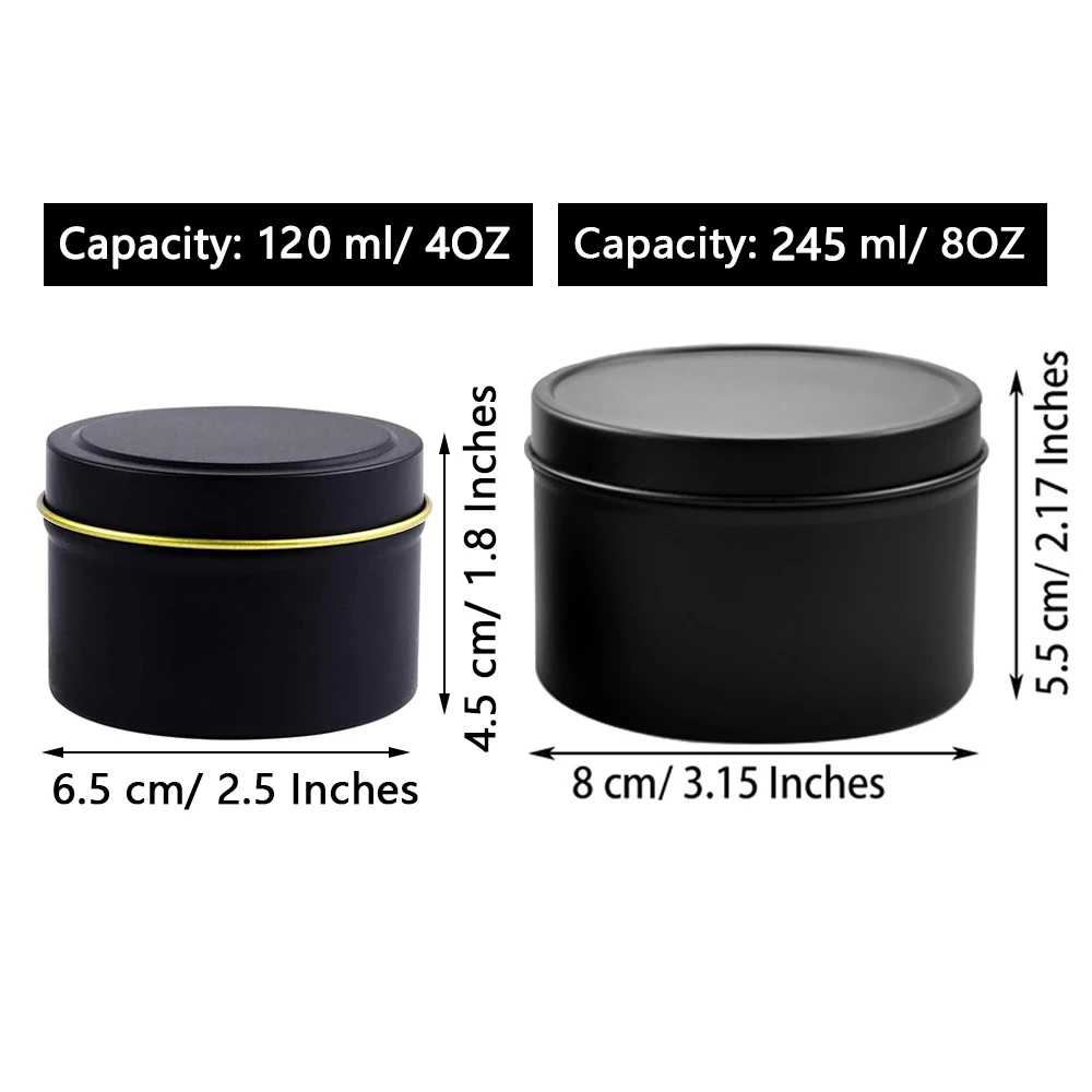 4oz/ 8oz Candle tins with lids - Tin Container Lid ulasan dan harga