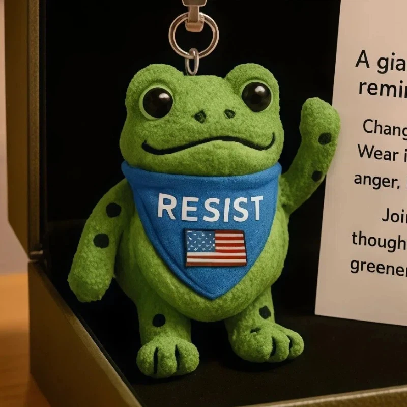 Cute Cartoon Frog Plush Pendant Keychain Stuffed Toy Kawaii Anime Collectible Gift Kids Girls Boys Holiday Birthday Home Decor