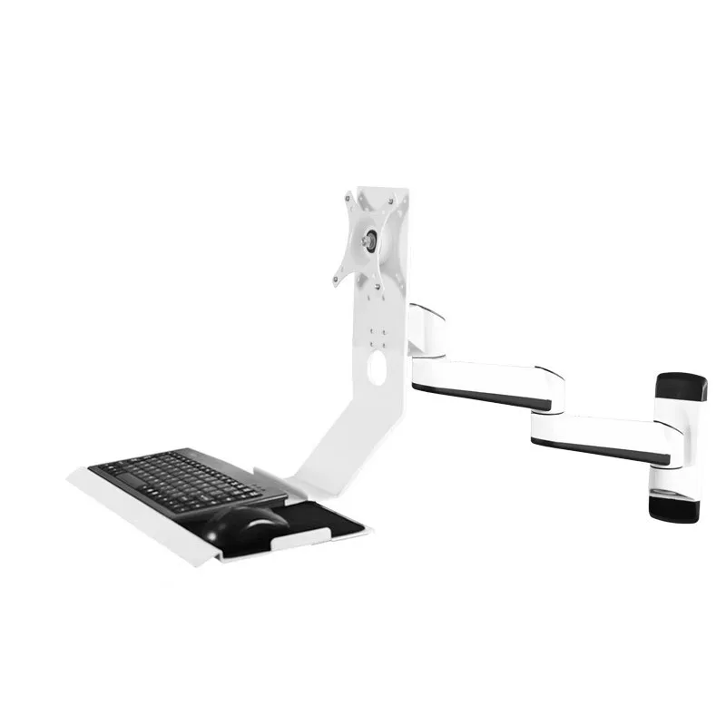 FE199KBL-3 Full Sit-Stand Workstation Arm Vesa Mount Keyboard Tray Wall-Mount  Stand with 90 Degree Tilt Angle New Design