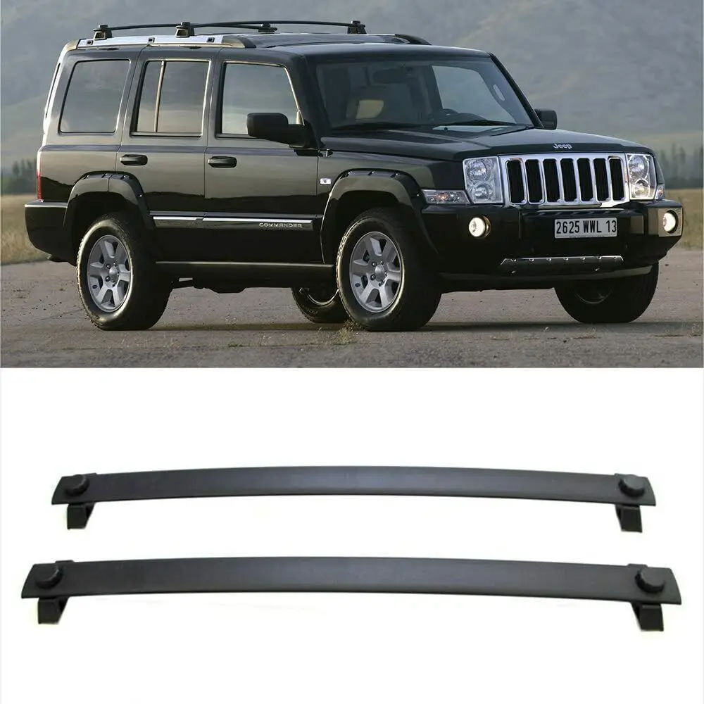 2Pcs Fits for 2006-2010 Jeep Commander Roof Rack Crossbars Cross Bars Carrier