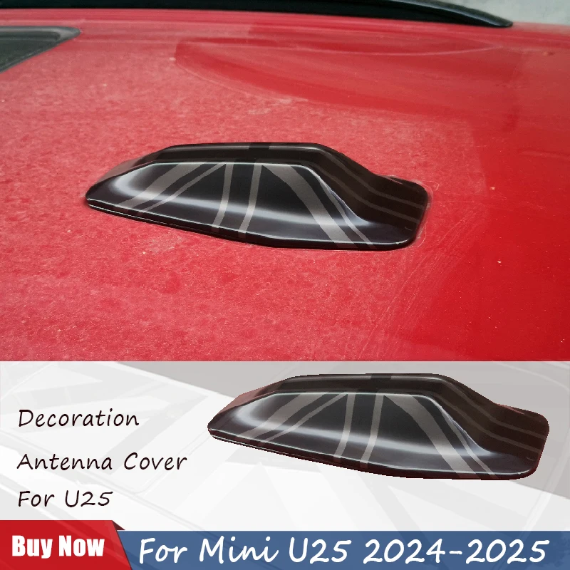 

The Black Flag Car Exterior Trim Antenna Decoration Cover Sticker For MINI Countryman JCW U25 Auto Accessories