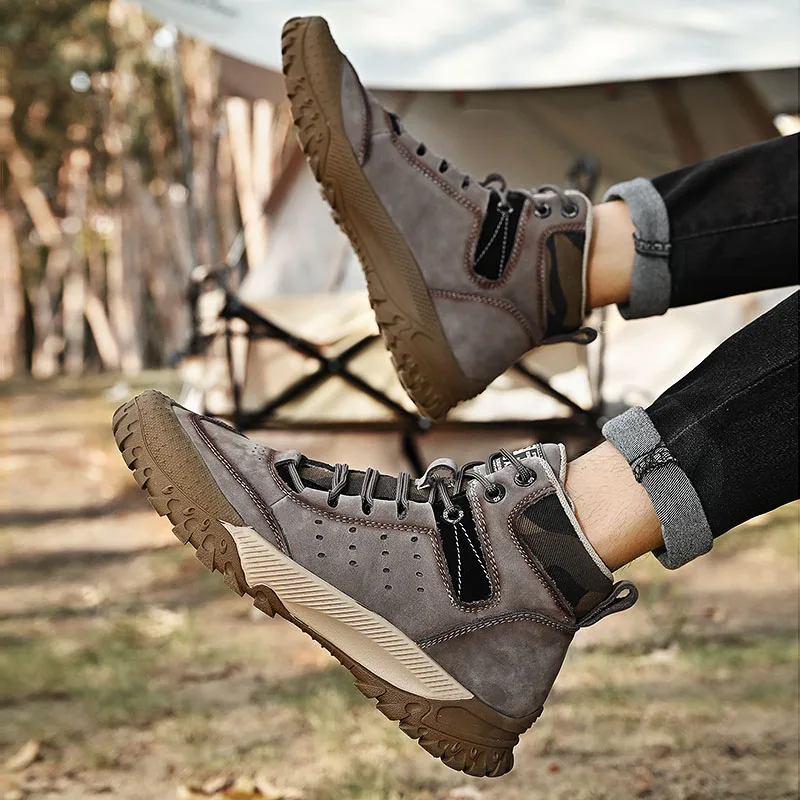 Chaussures de randonnée en plein air pour hommes, chaussures d'escalade dans le désert de montagne, baskets classiques, bottes de trekking, mode, 38-44