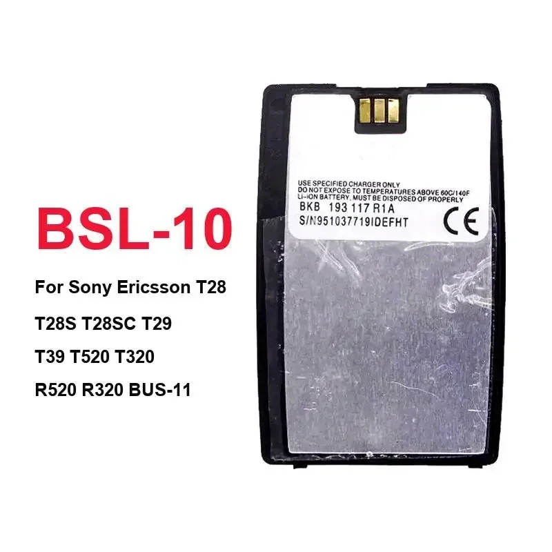 

Аккумулятор Bsl-10 650 мАч для мобильных телефонов Sony Ericsson T28, T28S, T28SC, T29, T39, T520, T320, R520, R320, Bus-11, с увеличенным сроком службы