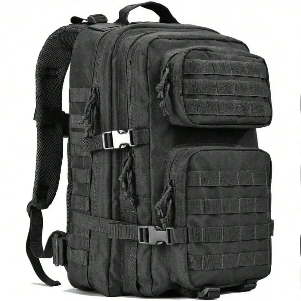 MOLLE Assault Pack, Men's And Women's Outdoor Tactical 50L Backpack, Fishing/Camping/Hiking Rucksack, 3-Day Bag