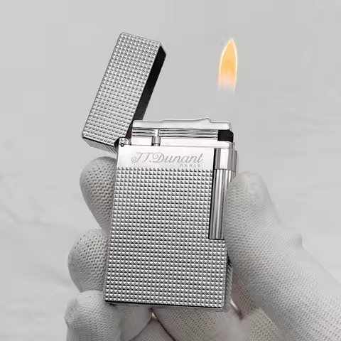 Metal Lighter Space-time warped grid Butane Gas Lighters Rectangle Engraved Pattern Cigar Gadgets Customize Smoke Gift