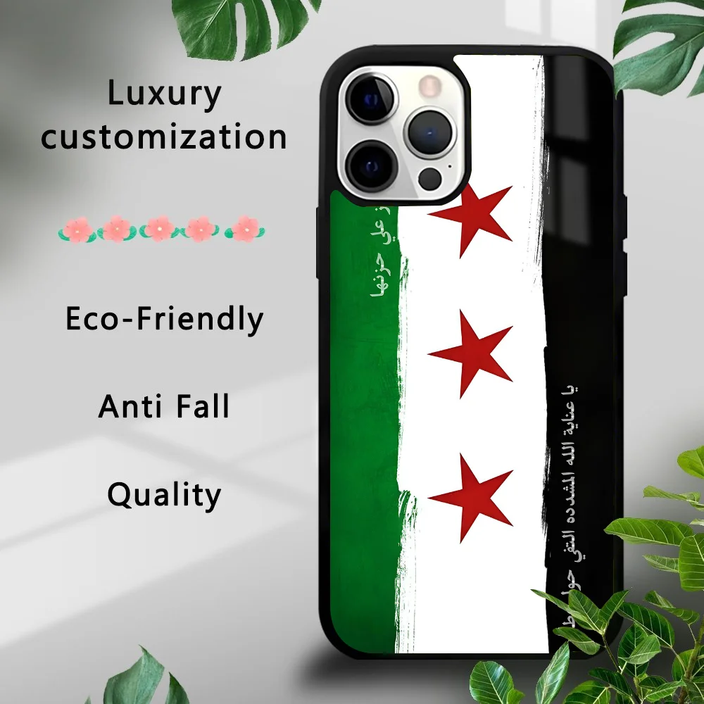 Syria Freedom Flag  Phone Case  for iPhone 16 15 14 13 Pro Max 11 Mini Alex Mirror For Magsafe Wireless Charging Cover