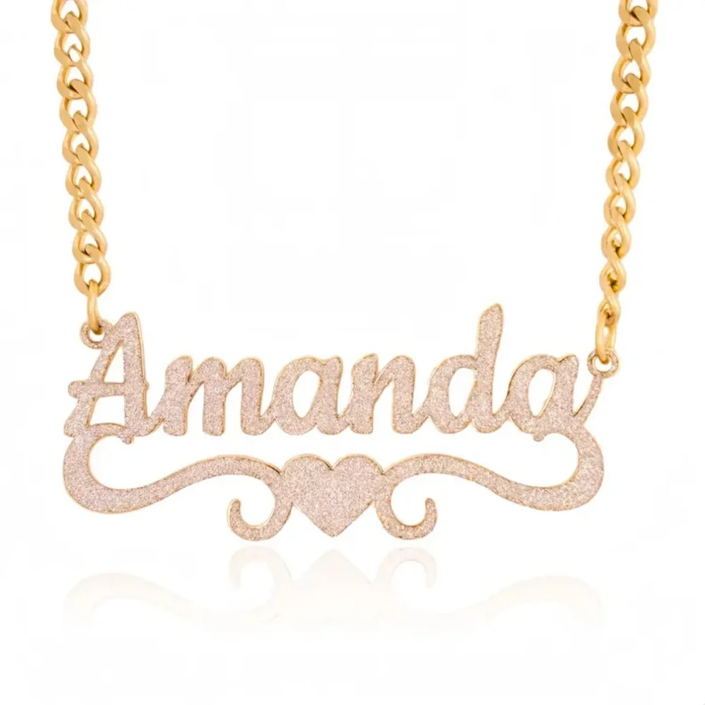 

LeeChee серебряная наклейка в форме сердца, ожерелье из нержавеющей стали, кулон, ювелирные изделия, кубинская цепочка, ожерелье, юбилей для женщин и девочек