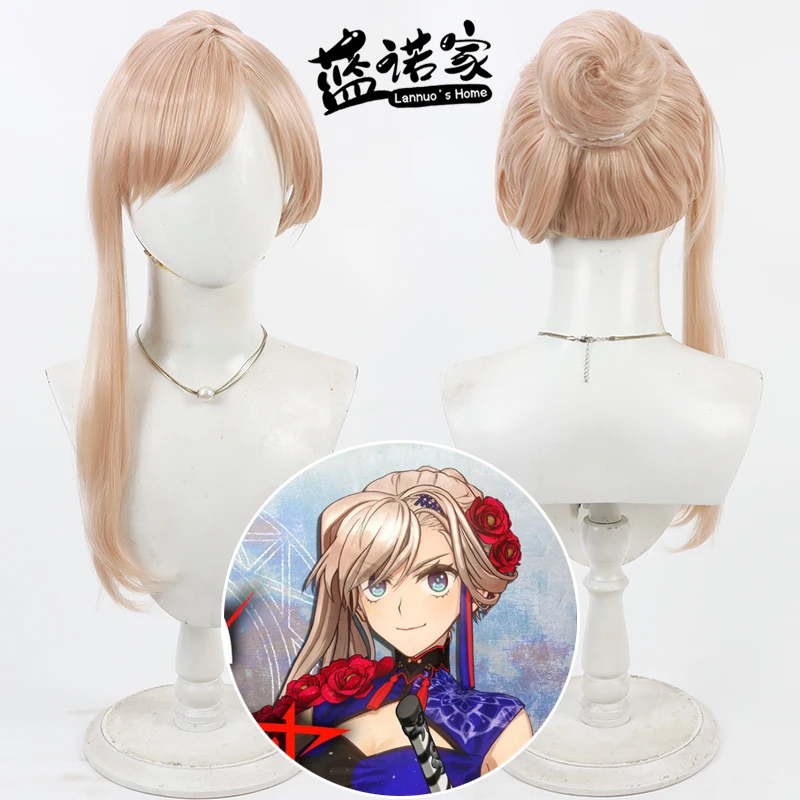 

Anime Fate Grand Order Miyamoto Musashi Cosplay Wig Halloween Party Prop Synthetic Hair Heat Resistant Fiber + Wig Cap