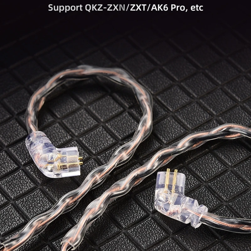 専用イヤホンケーブル 2Pin 0.75mm QKZ-ZXN/ZXT/AK6 ヘッドセット用交換用 2 ピンイヤホンケーブル