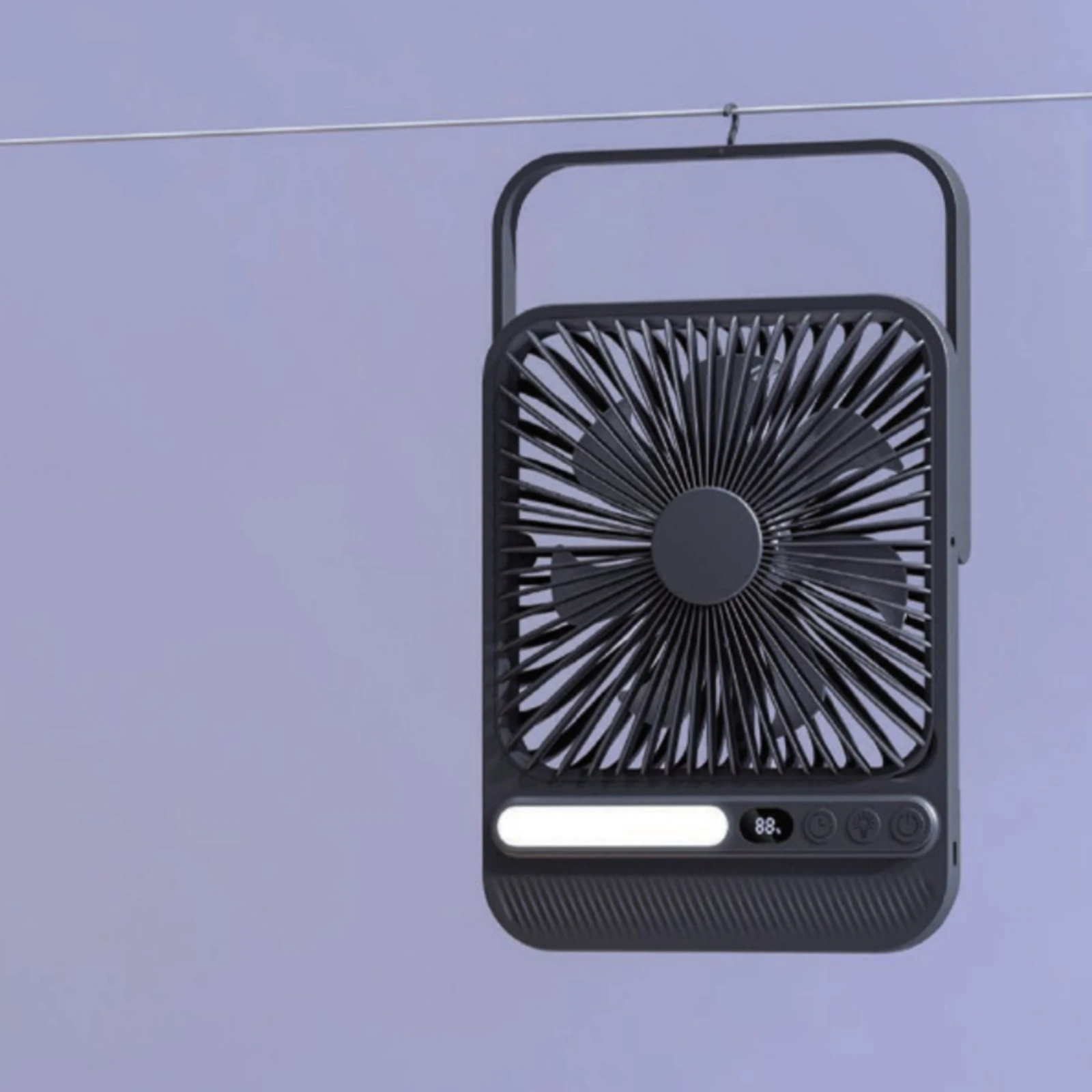 Outdoor Camping Ventilator - Настольный вентилятор с подсветкой, легкий складной