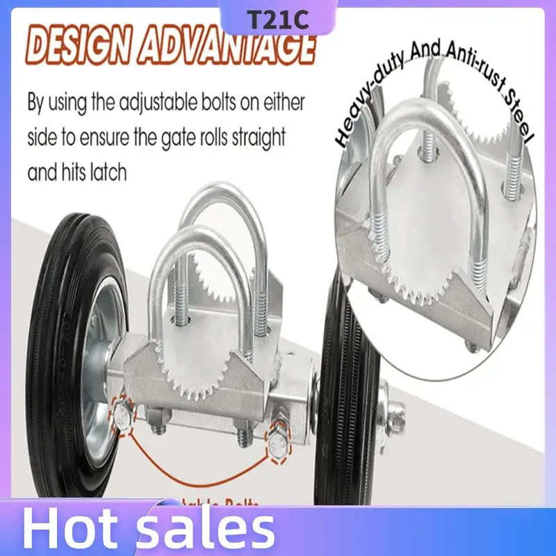 

Колесо ворот T21C Держатель для подъездной дороги, звено цепи, забор, металлические трубчатые ворота и более прочное колесо ворот