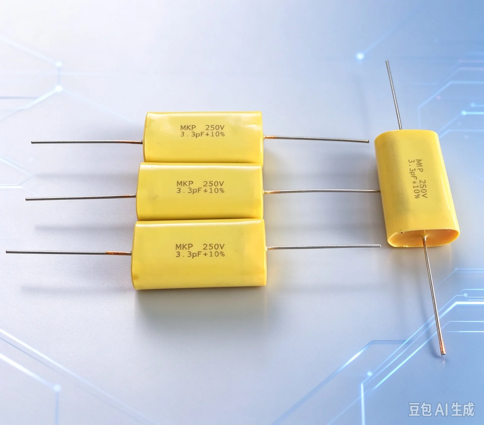 New for EACO MKP 3.3uF 250V Heavy Copper Pin HiFi Crossover Film Capacitor  50pcs