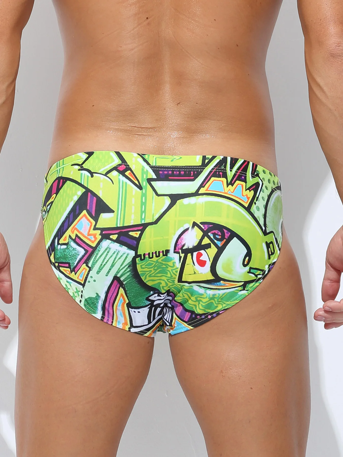 Swimsuit Men Swimming Briefs Sexy Swimwear Man Bikini Leopard Beachwear Pool Party Sunbathing Shorts Underwear Slips Hombre