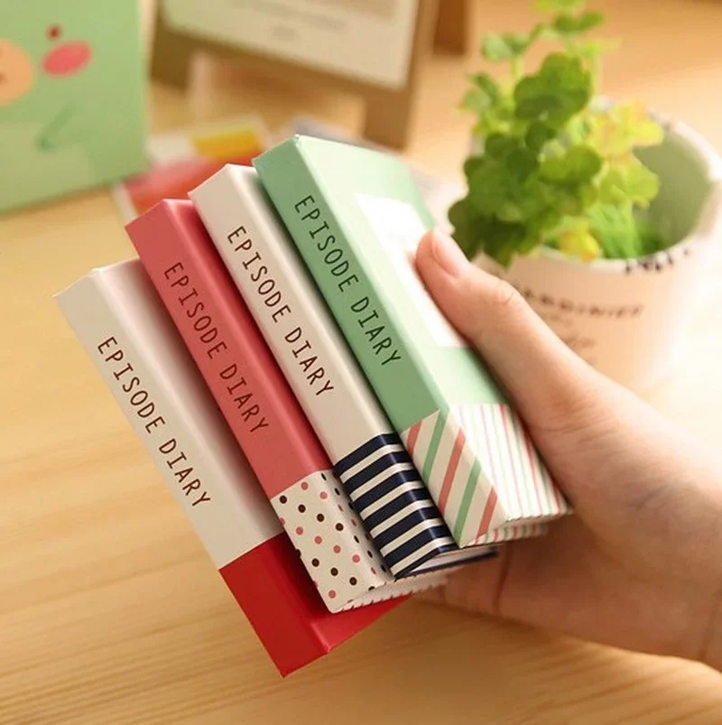 1Pcs Colorful Sticky Notes Notebook Memo Pad Bookmark Paper Sticker Notepad Office Stationery Pen Random Color