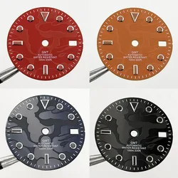 NH35 29mm Black Blue Red Orange Watch Dial Green Luminous For NH34 NH35 Movement Watch Faces Replacement Parts