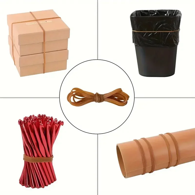 Heavy Duty Rubber Bands Thick Elastic Bands for Office File Folder School Home Strong Natural Latex Rubber Bands Reusable