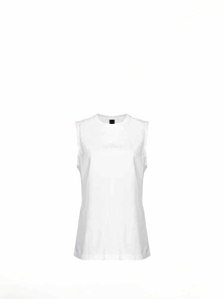 

Женская повседневная свободная футболка-жилет с круглым вырезом 03007ANN, удобная хлопковая базовая модель, весенняя модная женская верхняя одежда