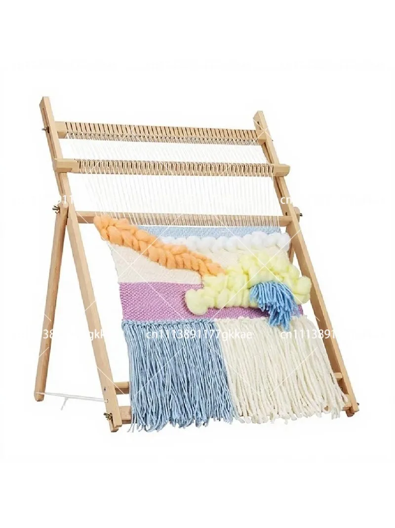 Solid Wood Tapestry Knitting Machine Weaving Loom with Stand Arts & Crafts Frame Loom for Beginners Craft Supplies