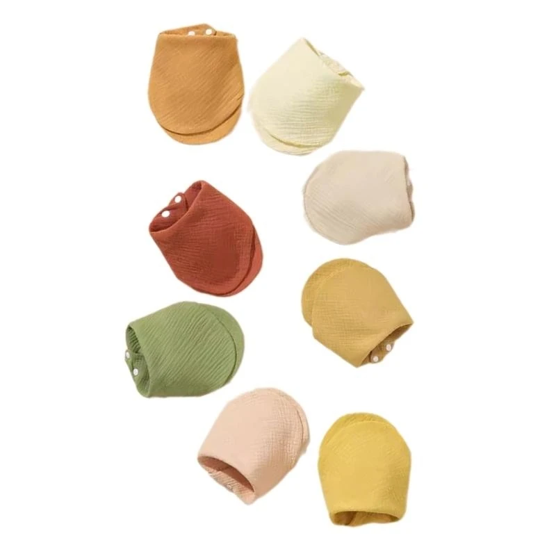 J15U 8 قطعة خدمة طويلة 4 طبقة ملابس الطفل وجبات الطعام مريحة المرايل الطفل العملي ولطيف المرايل الطفل 4 طبقة طقم هدايا الطفل