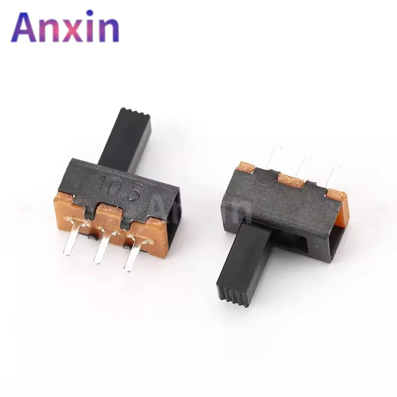 20 piezas SS12F17G5 interruptor de palanca 3 pines 2 archivos SS12F17 mango alto 5mm interruptor deslizante 1P2T SS-12F17 interruptor de alimentación de juguete paso 3,0 MM DIP