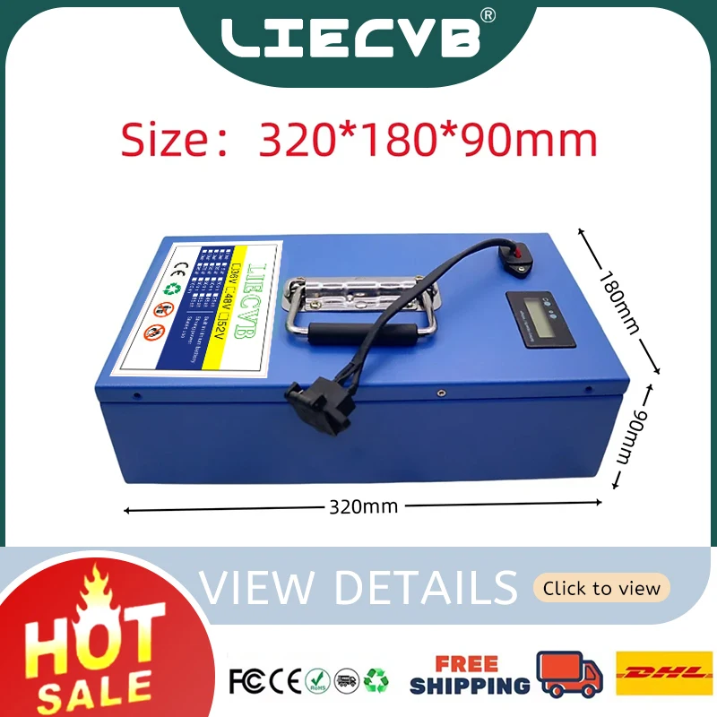 نقل جوي سريع 60 فولت 100 أمبير، أرسل خلال 24 ساعة، بطارية ليثيوم 18650، حزمة بطارية ليثيوم، مناسبة للمحركات أقل من 3000 وات