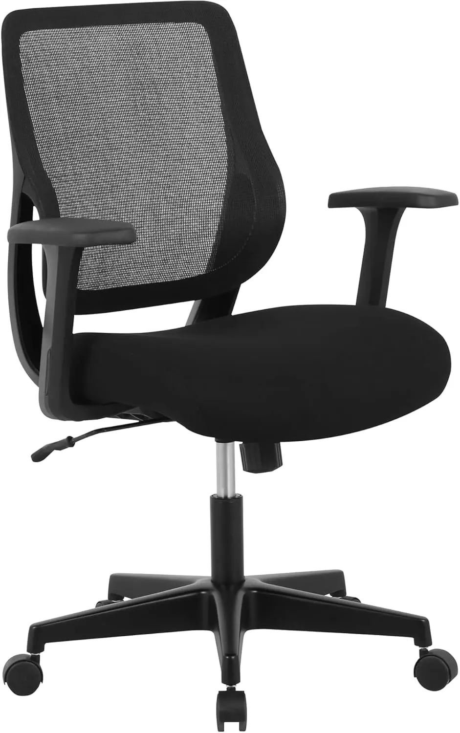 Mesh/Fabric Low-Back Task Office Chair, Black, BIFMA Compliant