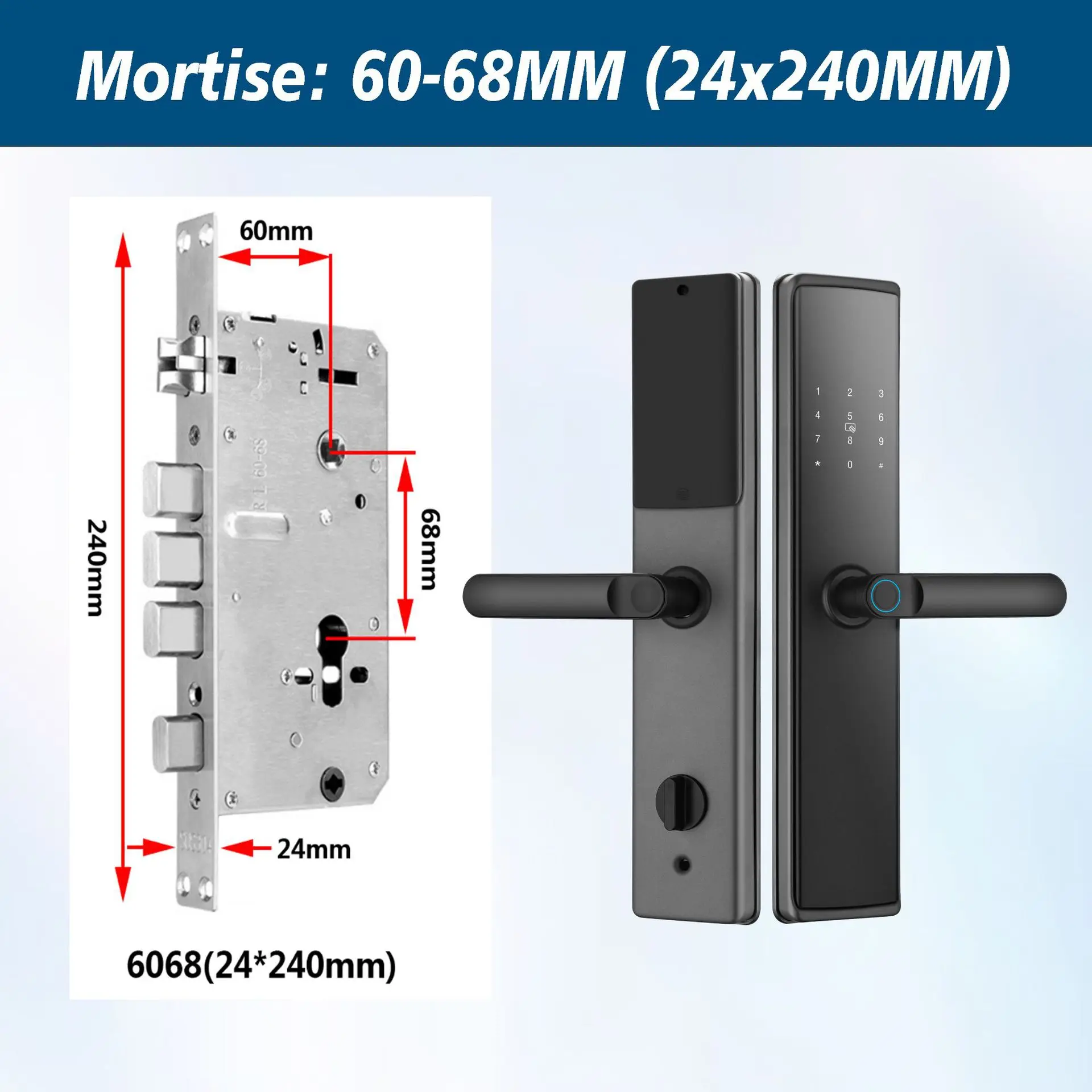TTLock Fingerprint Keypad Access Control, Smart Lock with Central Management & Remote Temporary Password for Rental Apartments
