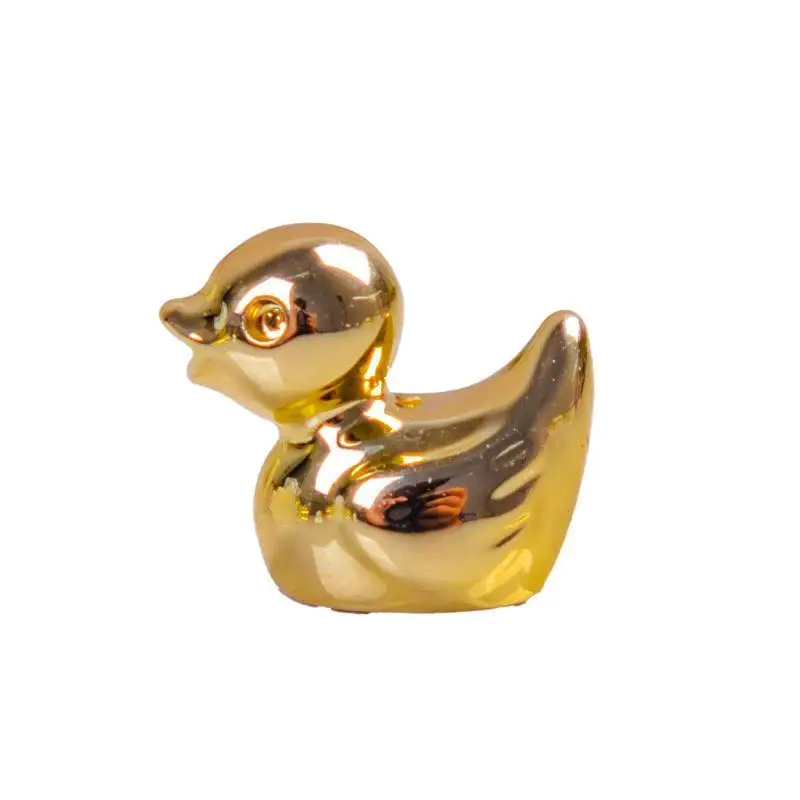 Mini Golden Duck Resin Figurine Cute Small Yellow Duck Statue for Dollhouse Birthday Party Favor Desktop Decor