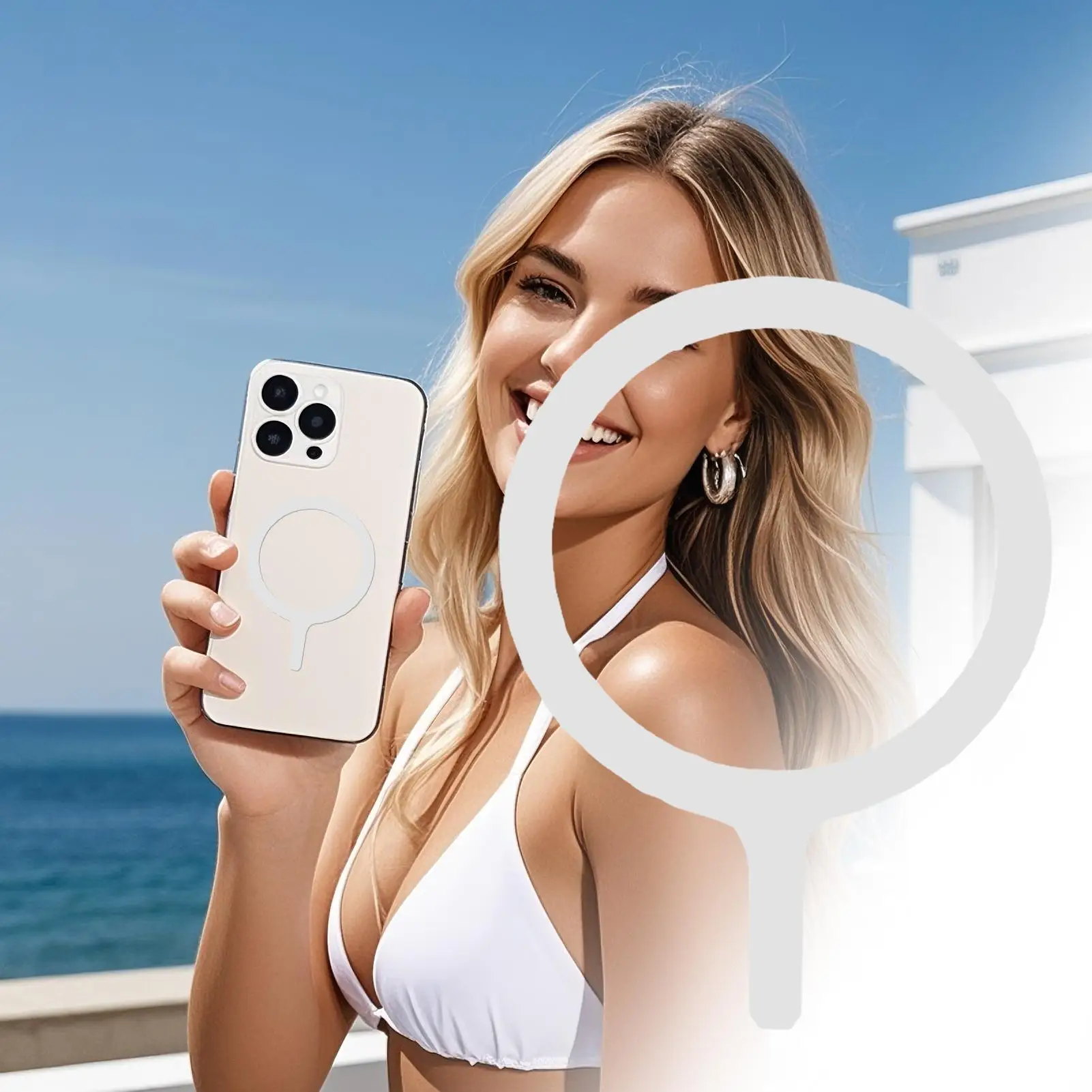 الهاتف المغناطيس ملصق المغناطيس الدائري ل جراب هاتف ورقة مغناطيسية شحن لاسلكي جبل للمنزل النساء الرجال في الهواء الطلق غرفة نوم مكتب