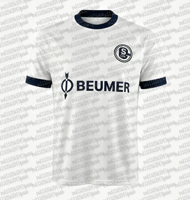 2026-27 Schalke 04 Heim- und Auswärtstrikot mit 3D-Digitaldruck, bequemes und atmungsaktives Sport-Freizeit-Oberteil, Familien-Partnerlook – Detail 5