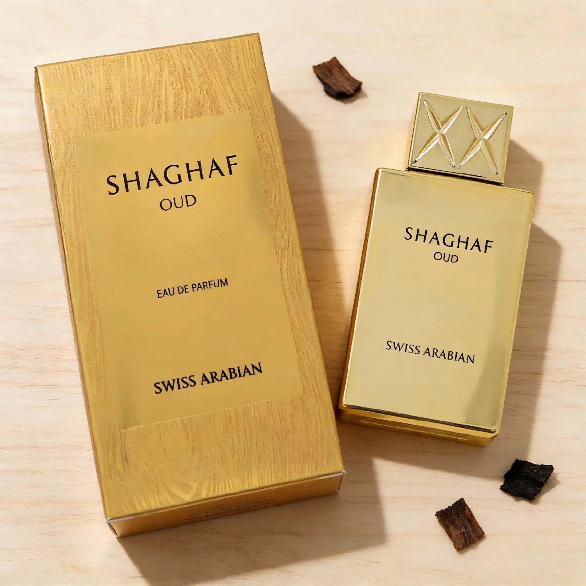 

Swiss Arabian Shaghaf Oud Unisex Perfume - Luxurious Amber & Spicy Notes, Ideal Gift for Any Occasion.