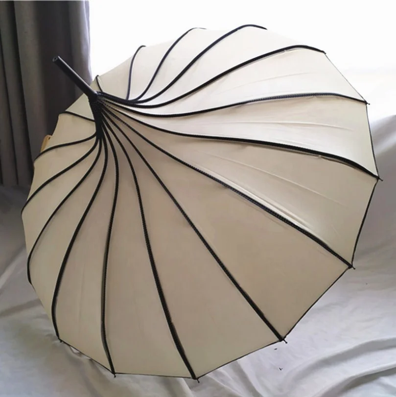 Vintage Peak Pagoda Parasol, UV Protection, Waterproof Rain Umbrella with Handle, Wedding Women and Girls, Unique, Wholesale