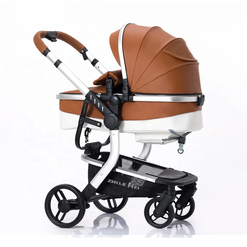 High Quality Luxury With Car Seat Stroller 3 In 1  Baby Pushchair Travel Beautiful Price Factory Wholesale