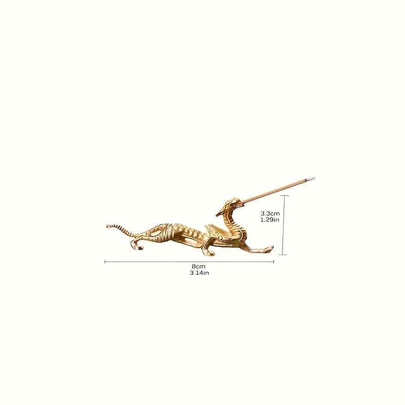 1Pc Metal Gold Dragon Incense Stick Burner Dragon Incense Holder Mini Sandalwood Censer Home Office Decor (Without Incense)