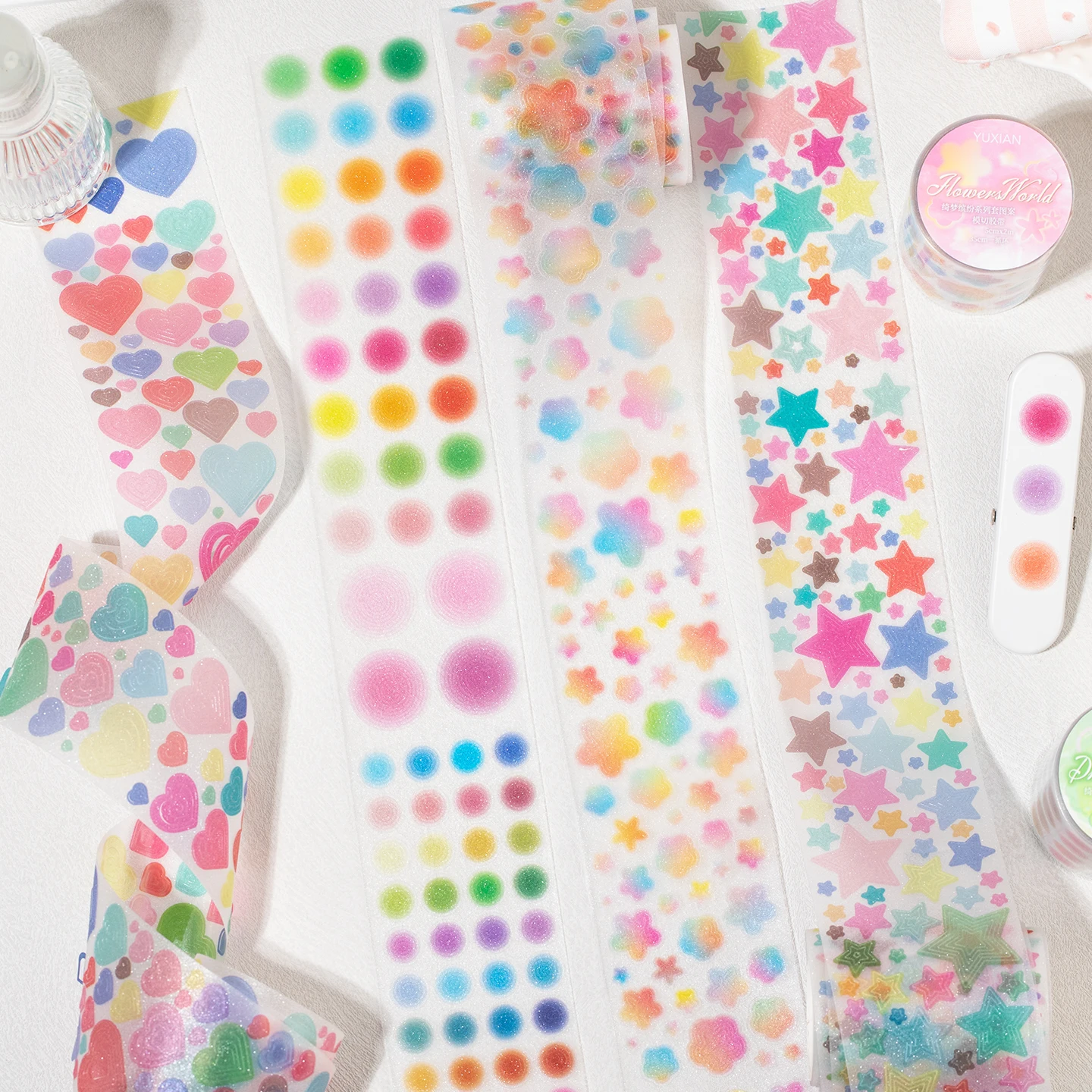 MINKYS Love Heart Star Type декоративная лента наклейка скрапбукинг журнал DIY школьные канцелярские Фото №2