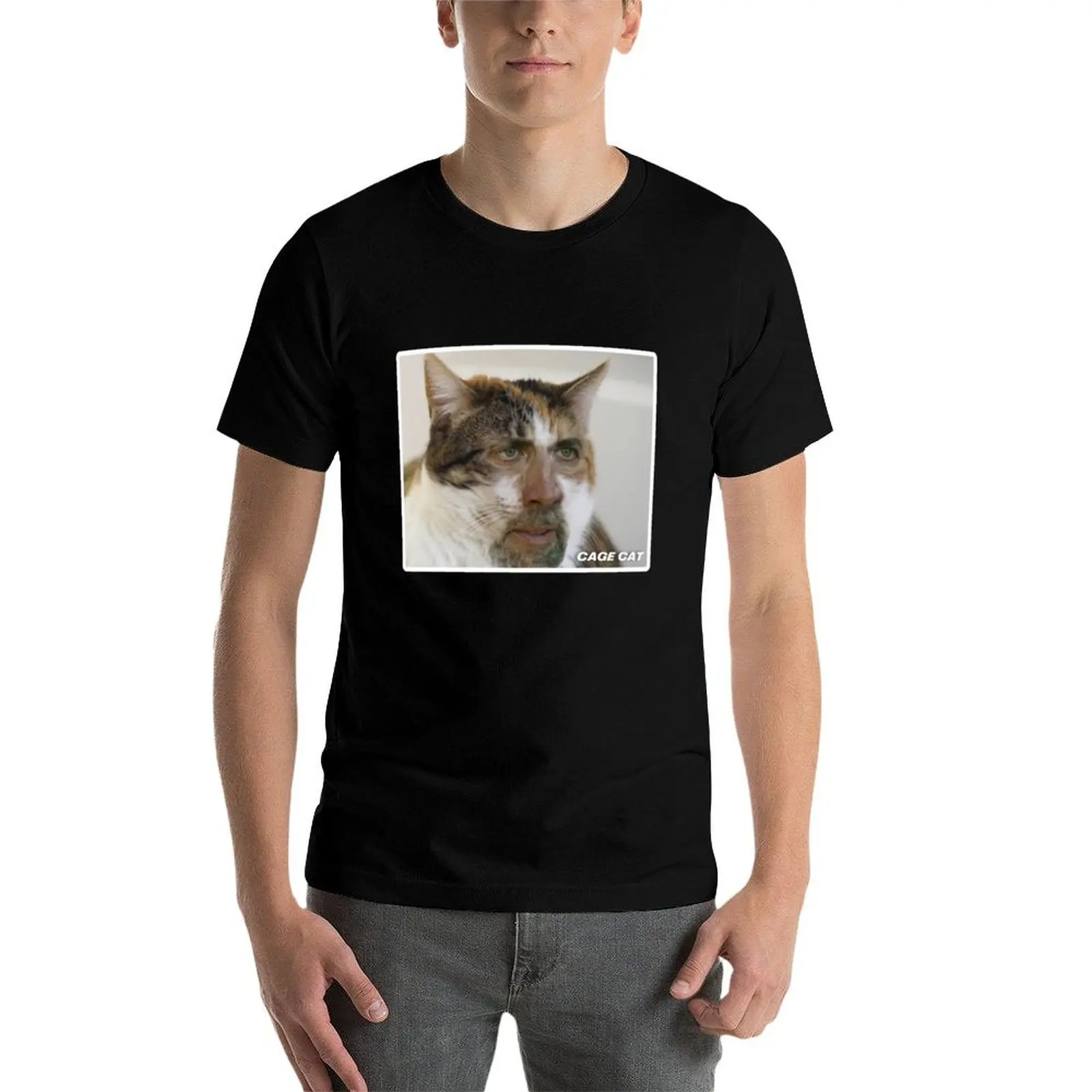 

Cage Cat T-Shirt t shirts cotton 100% t shirts for man cotton man t shirts cotton T-Shirt