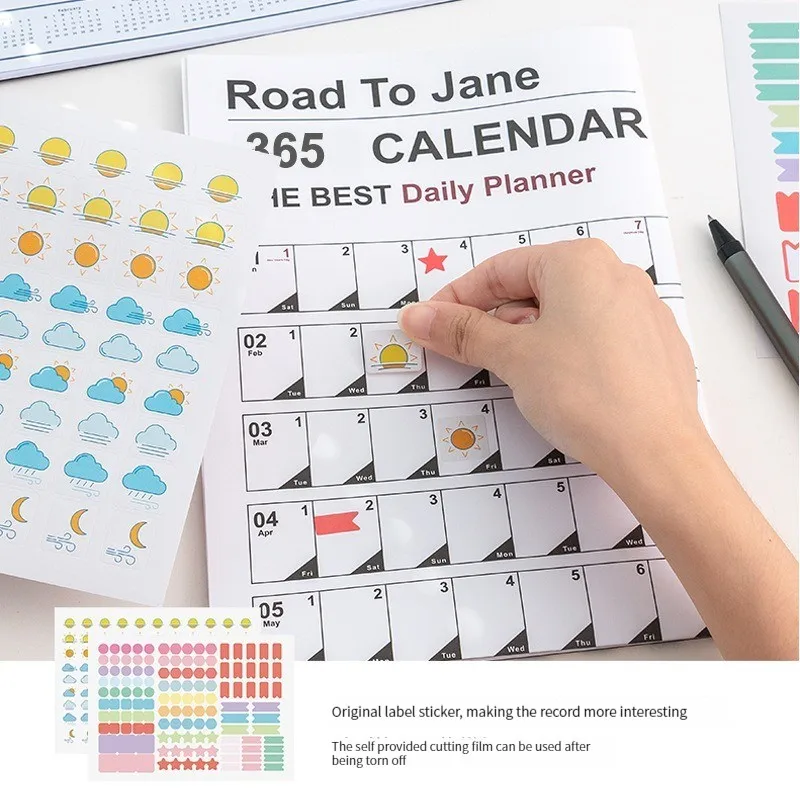 2025 Wall Hanging Calendar Kawaii Yearly Planner Sheet Memo Pad To Do List Agenda Schedule Organizer Check List Home Office