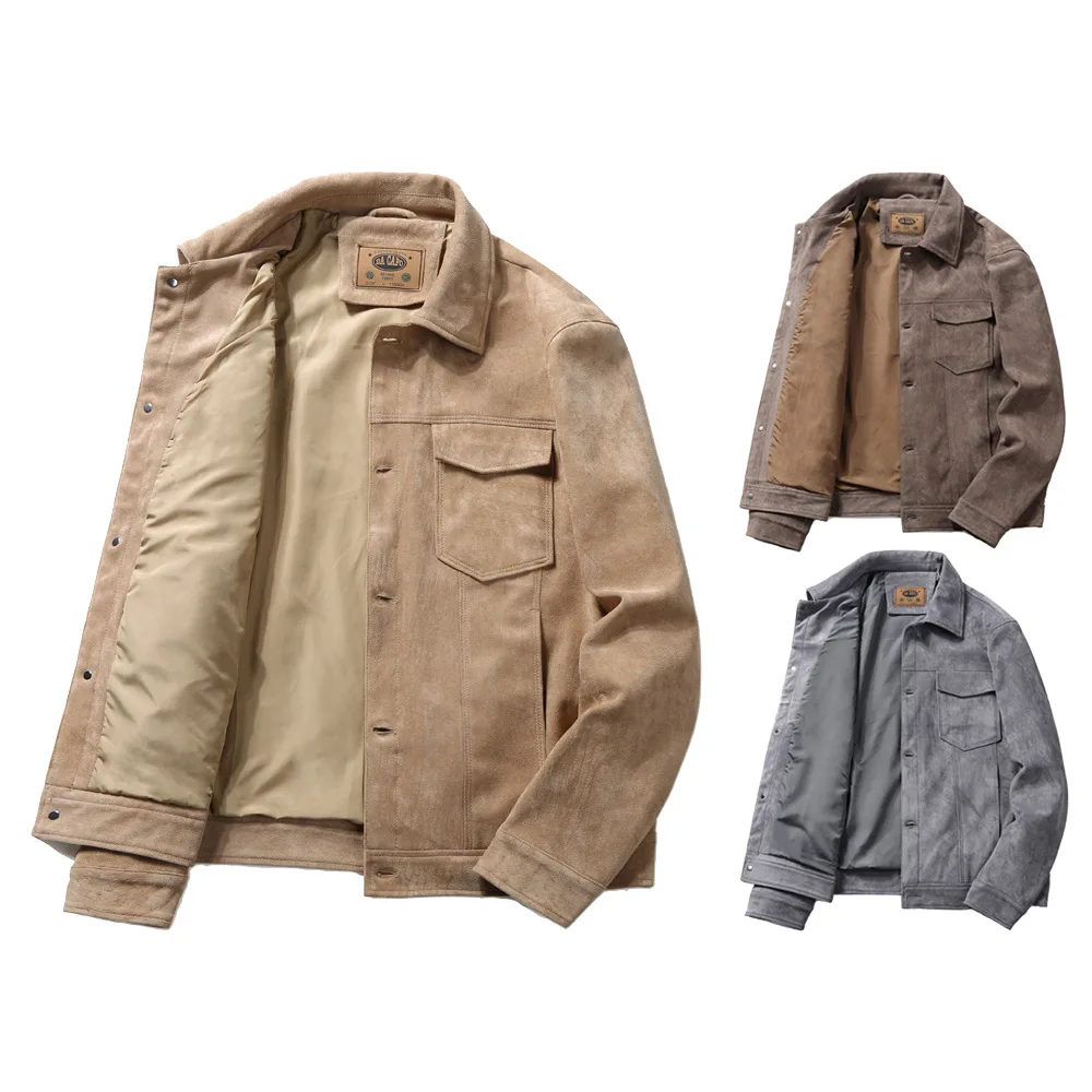 

Spring Thin Korean Fashion Trend Casual Jacket Youth Men's Business Retro Versatile Loose Fitting Work Jacket