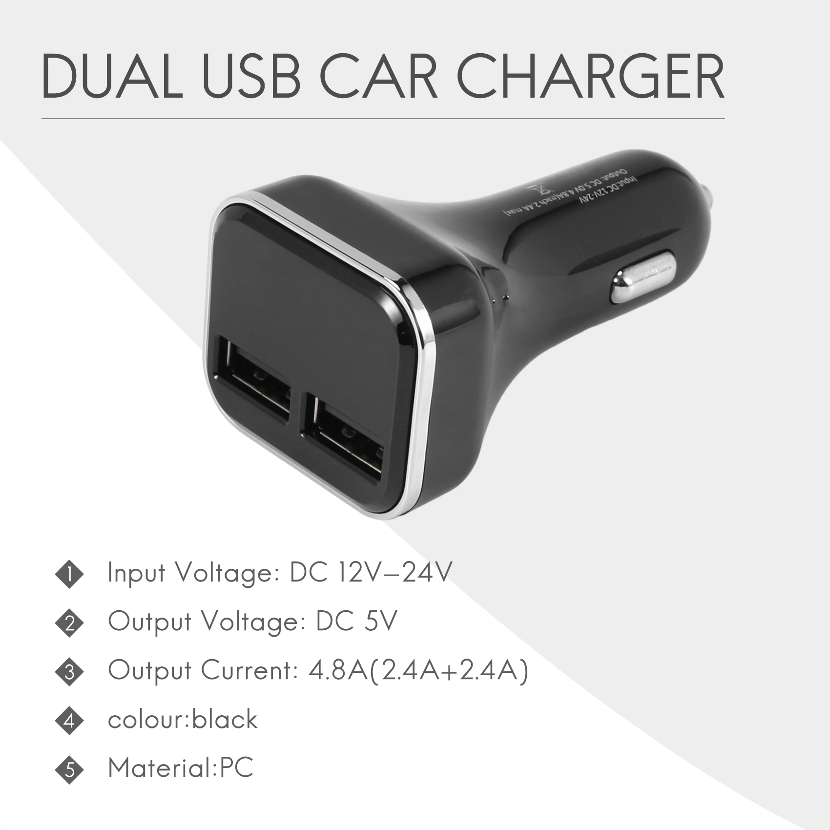 Car Charger Volt Meter Car Battery Monitor with LED Voltage & Amps Display, for iPhone 11 / Xs ,Galaxy S20 / S10
