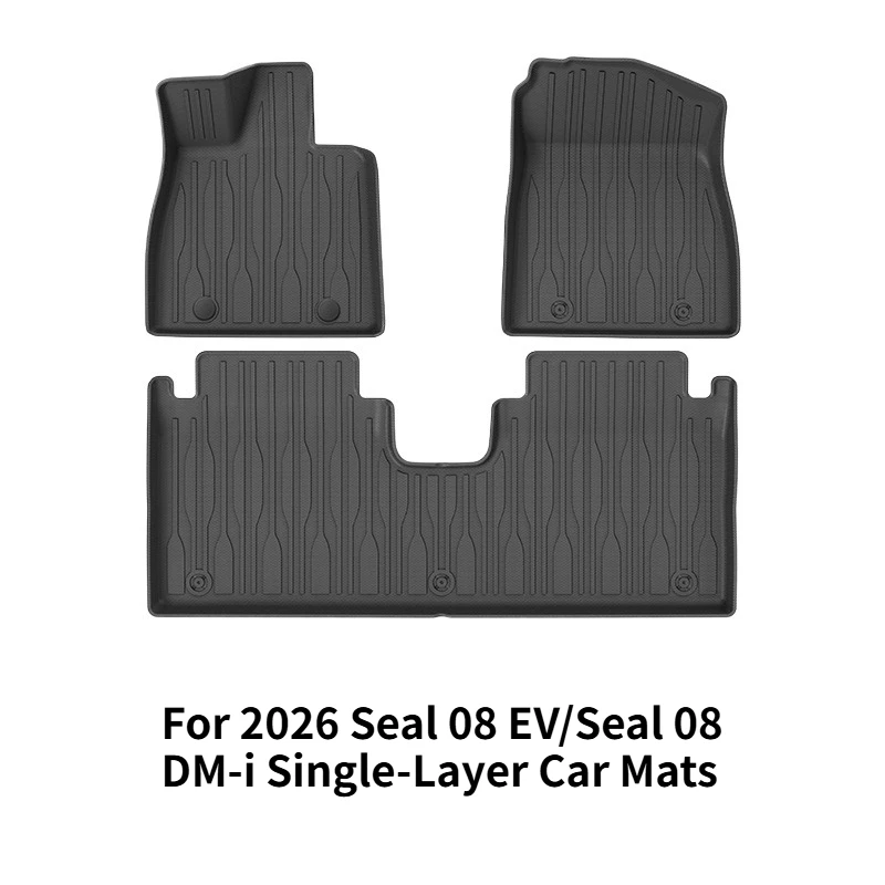 For 2026 BYD Seal 08 EV/Seal 08 DM-i Car Floor Mats, Environmentally Friendly Waterproof and Non-slip TPE Floor Mats, Trunk Mats