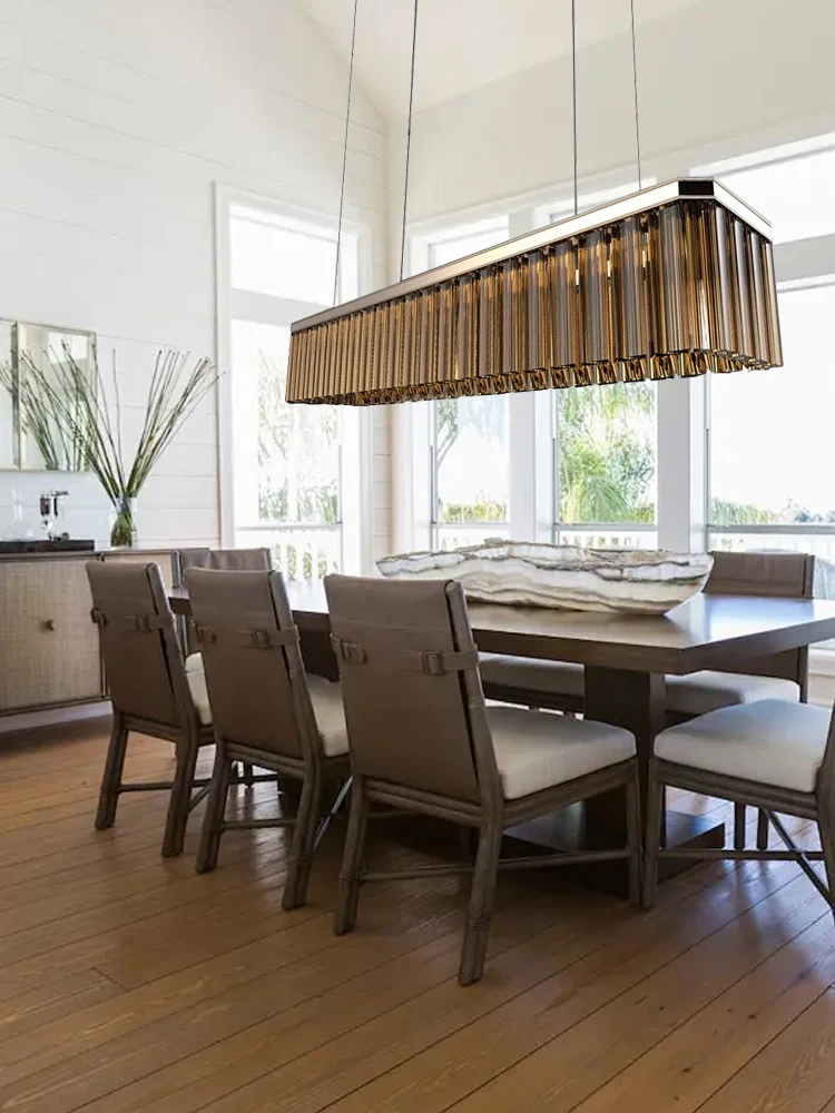 2025 ما بعد الحداثة العنبر الزجاج مُثبتة في السقف أضواء فوق طاولة الطعام ديكور المنزل بار المطبخ جزيرة معلقة Lmaps لماعة