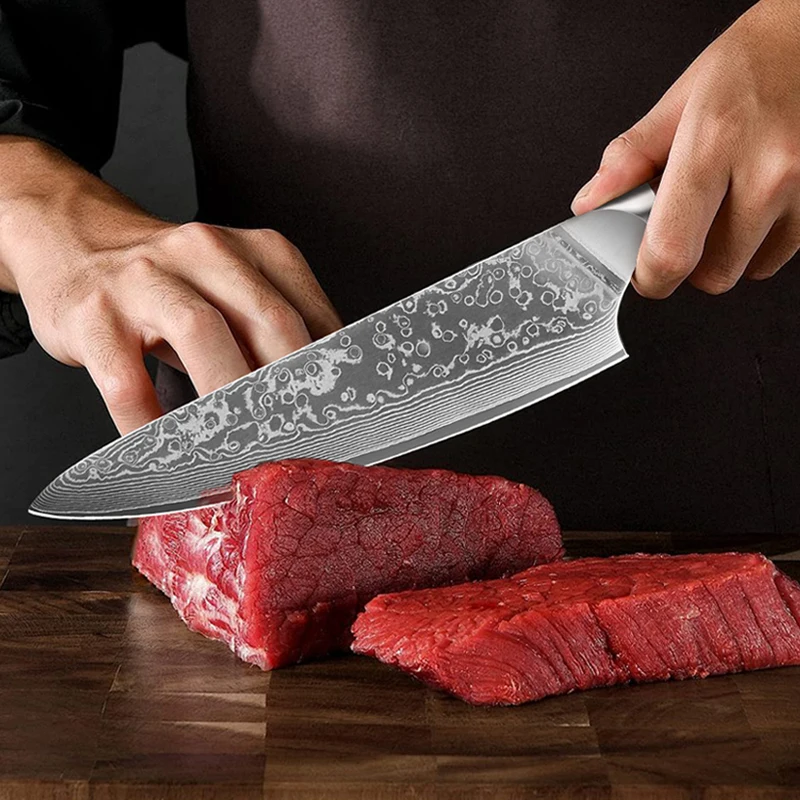8 ″ Chef Knife Super Sharp Japanese Vegetable Knife Premium Professional Meat Knife Kitchen Cooking Tools Knife Rosewood Handle