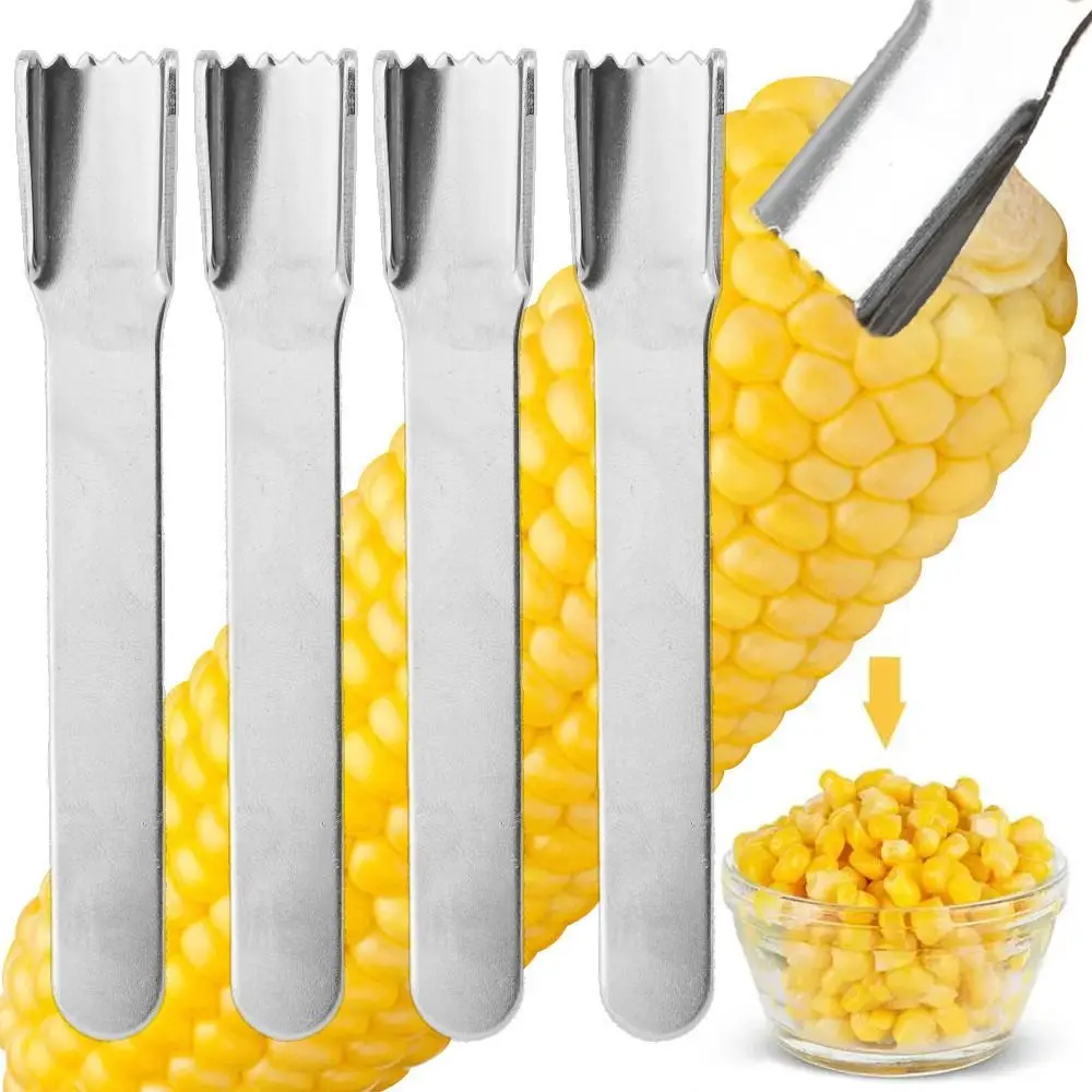 Creative Stainless Steel Corn Cob Peeler Planer Tool Quick Removing Corn Stripper Corn Thresher